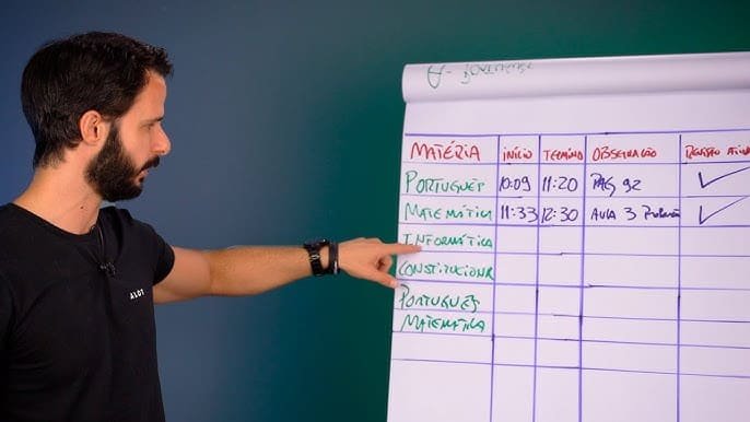 Como Montar um Cronograma de Estudos do Zero: Passo a Passo para Distribuir Matérias na Semana